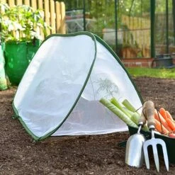 Pop Up Mini Insect Mesh Grow Tunnel & Veg Bed Cover -Greenworld Zone GPN20INSECT20NET20TRIANGLE20CLOCHE201000X1000201.1MB202