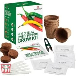 Red Hot Chilli & Sweet Peppers Growing Kit - Gift -Greenworld Zone REDH KA8274 B